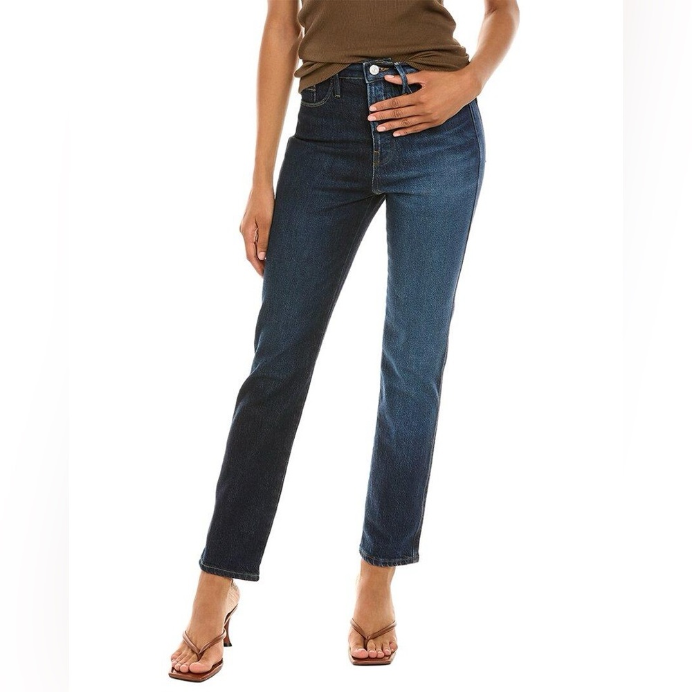 🔥🔥🔥NEW Frame Le Sylvie Indigo Combo Straight Fit High Rise Jeans